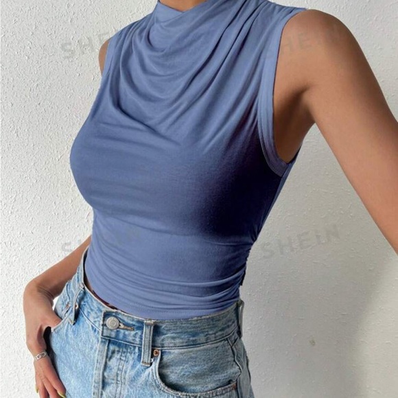 Unity Solid Ruched Tank Top - Picture 3 of 4